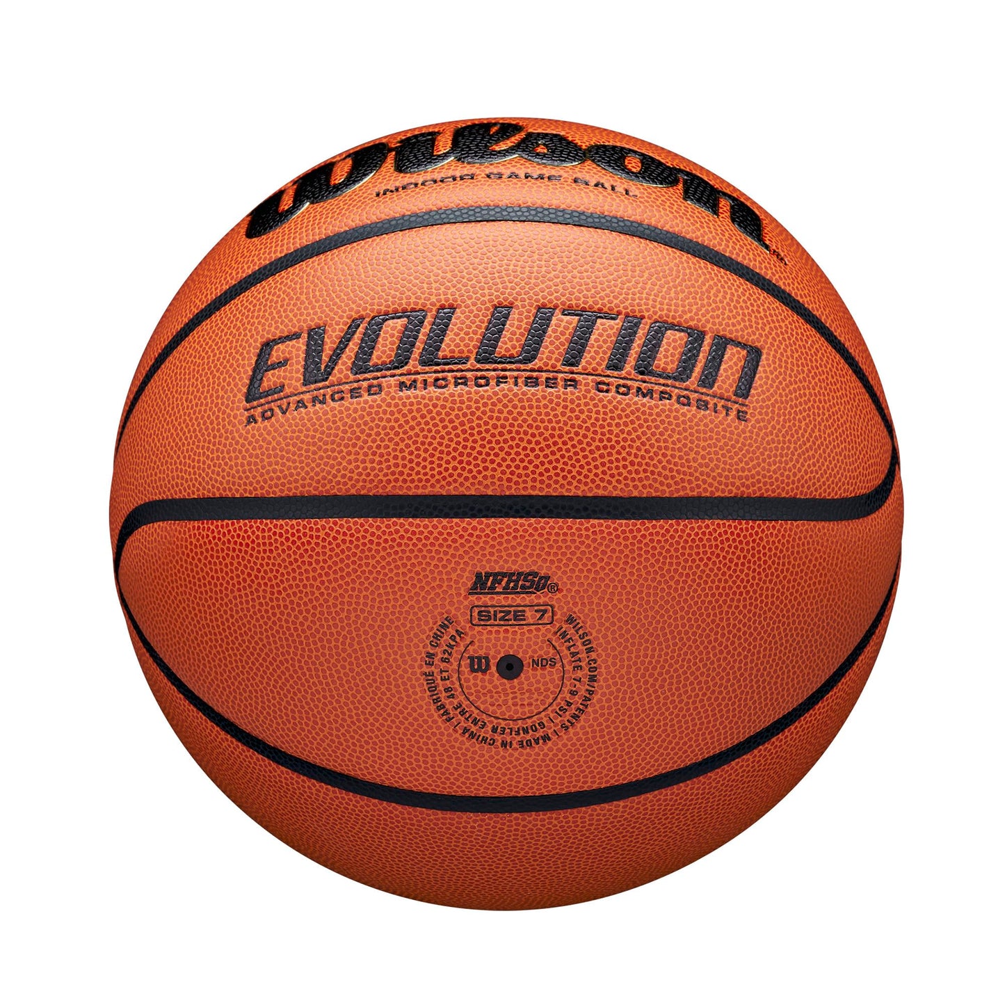 Wilson Evolution Intermediate Size Game Basketball, Brown, Size 6